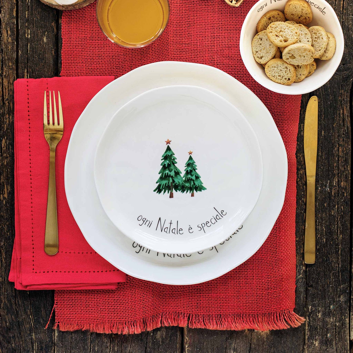 Set 2 Piatti piani Ogni Natale è speciale