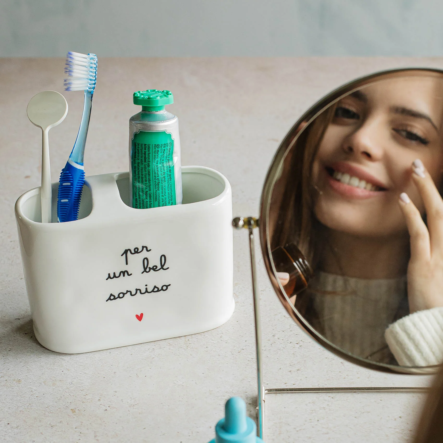 Portaspazzolino XL Per un bel sorriso