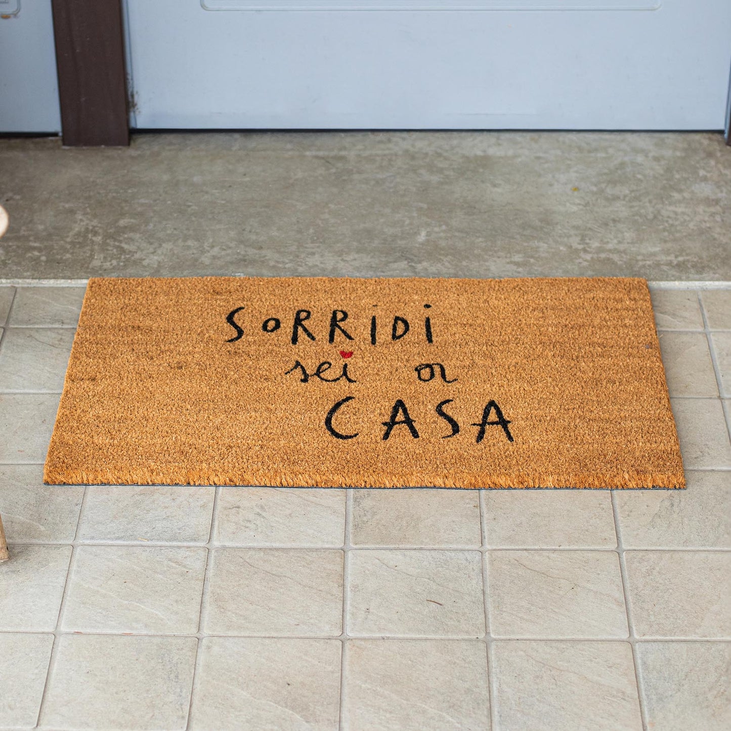 Zerbino "Sorridi sei a casa”