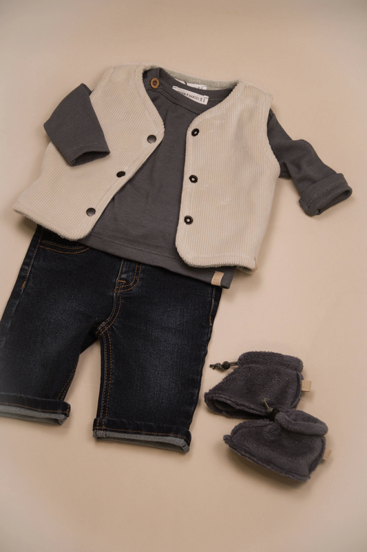 Gilet smanicato reversibile - Sky Grey