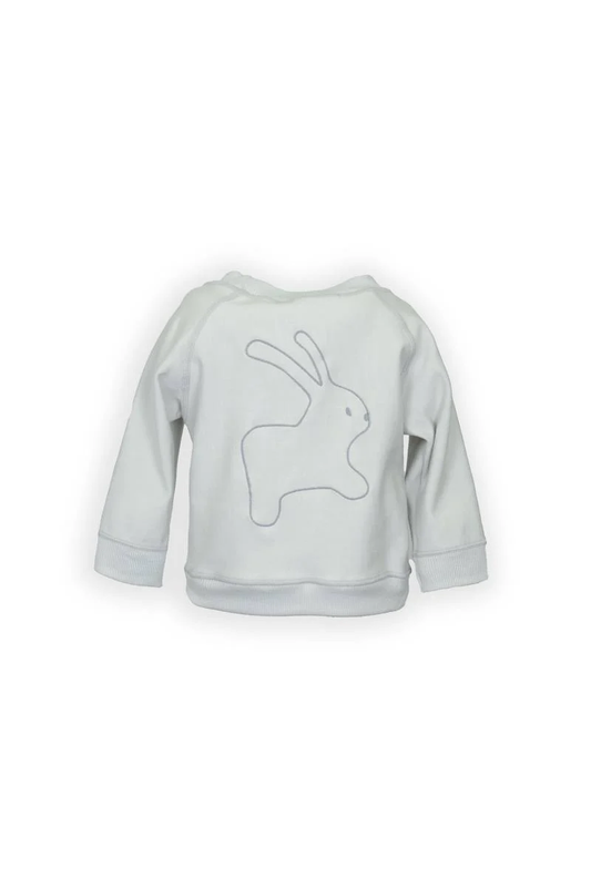 Maglia con ricamo coniglio - Moss Grey