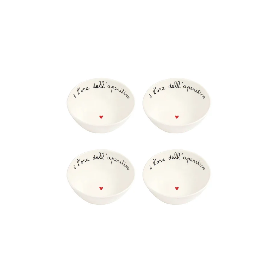 Set 4 coppette E' l'ora dell'aperitivo