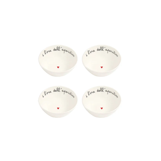 Set 4 coppette E' l'ora dell'aperitivo
