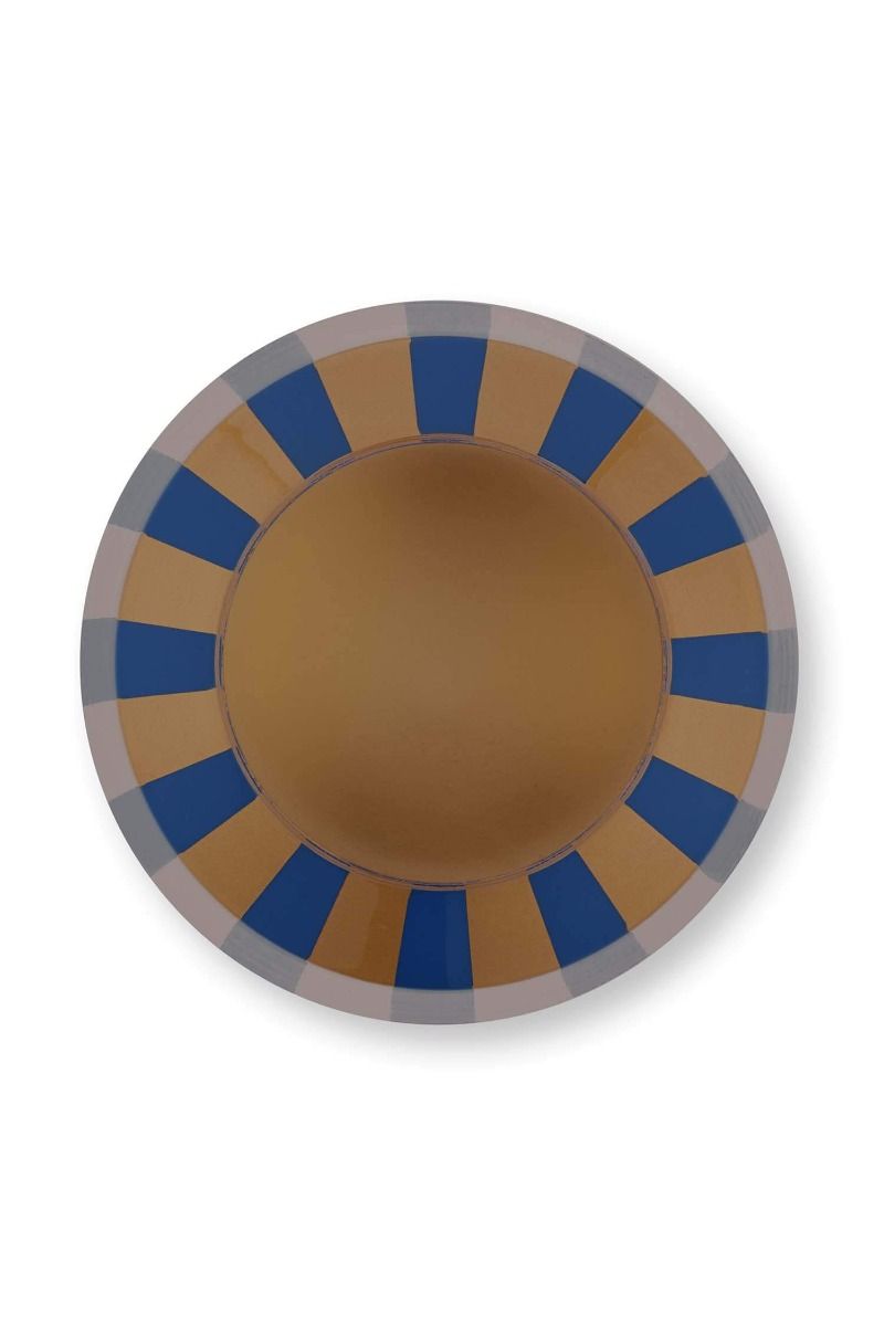 Vaso metal Stripes Navy Gold