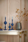 Vaso metal Stripes Navy Gold