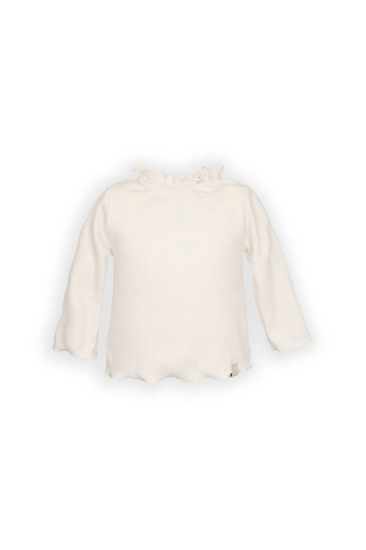 Shirt con colletto volant - Warm White