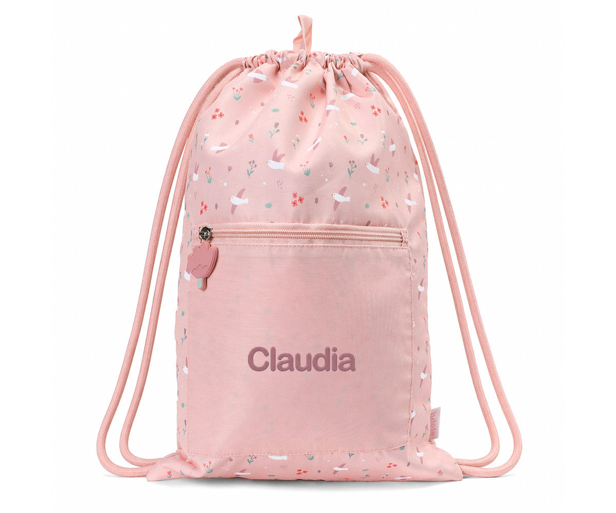 Sacca-Zaino Impermeabile Blossom Birds Personalizzabile