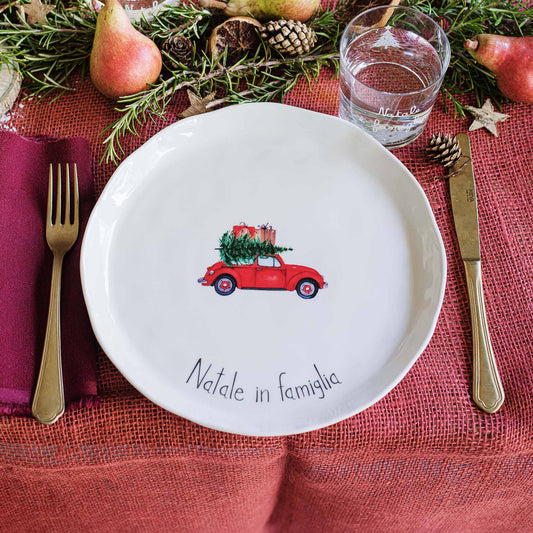 Set 2 Piatti piani Natale in famiglia