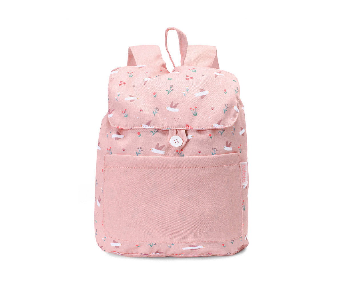 Zaino piccolo Tela Blossom Birds Personalizzabile