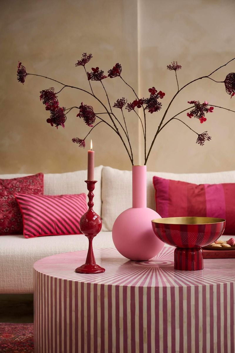 Candeliere Metal Sphere Dark Red