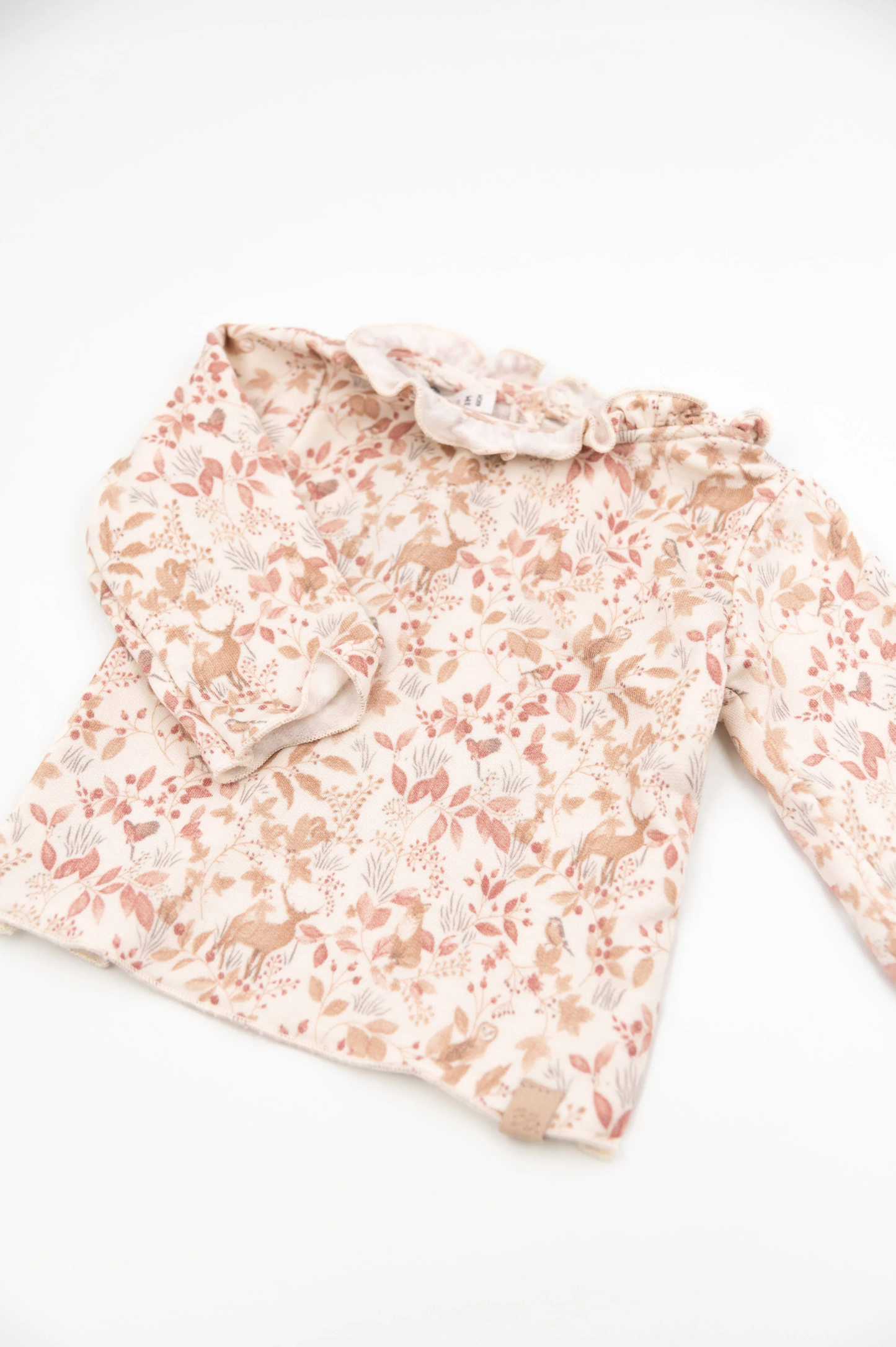 Shirt con colletto volant - Print Autumn Forest