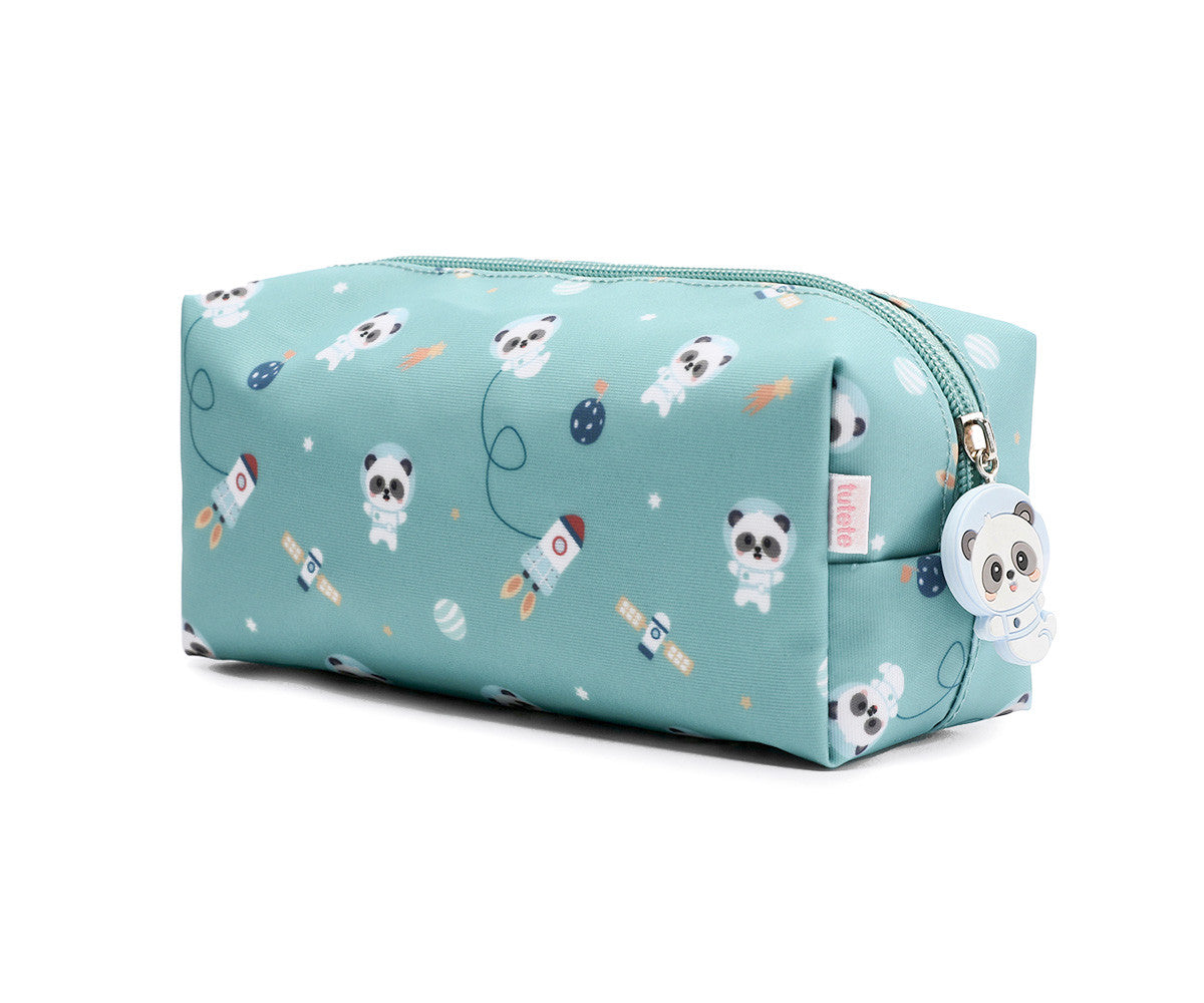 Astuccio Scuola Pandas in Space Personalizzabile