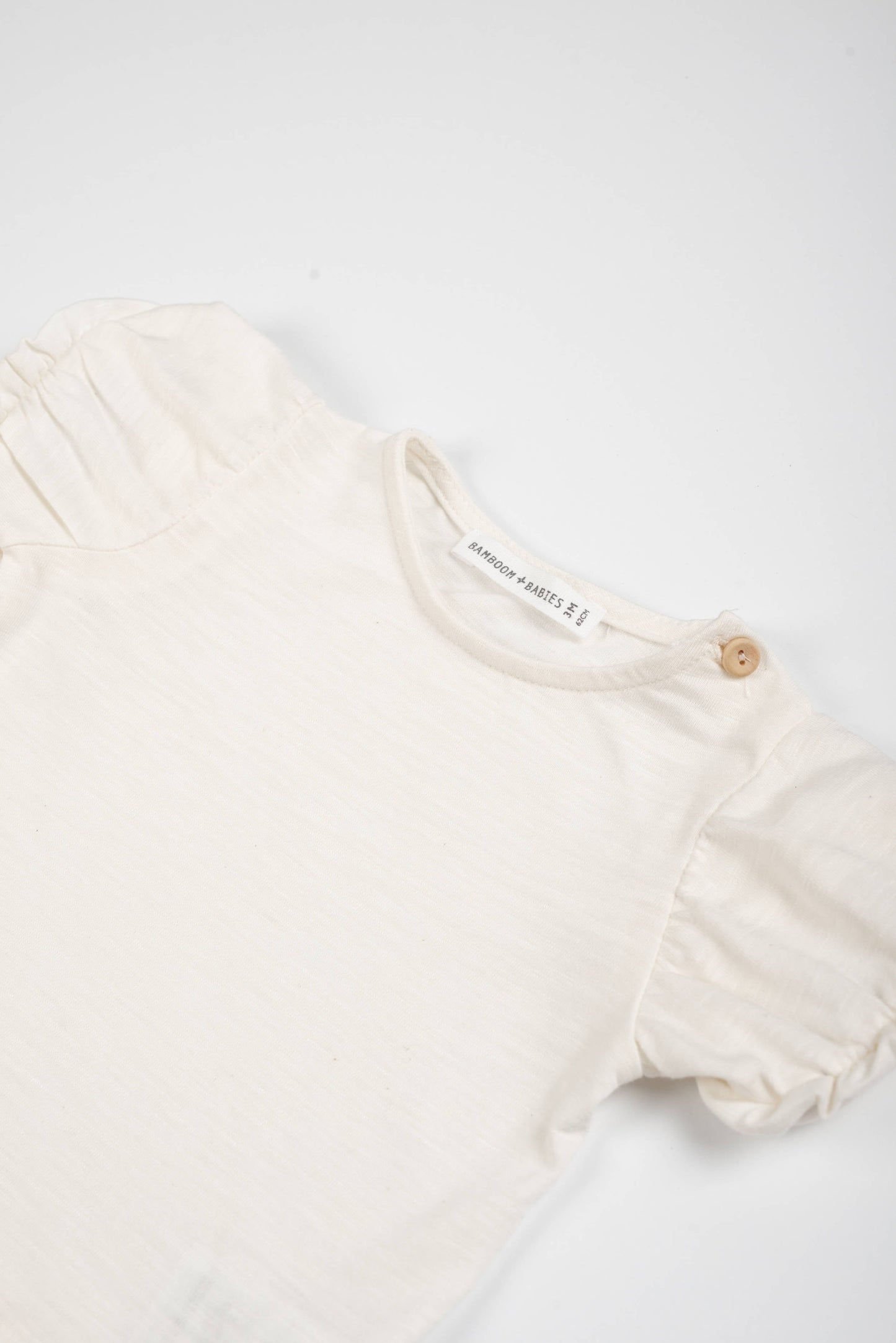 Shirt manica corta a palloncino - Off White - 3 e 18/24M