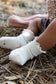 Calza bimba con Pizzo in Bambù - Panna