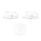 Set 2 tazzine caffè con piattino Ci vuole un caffè