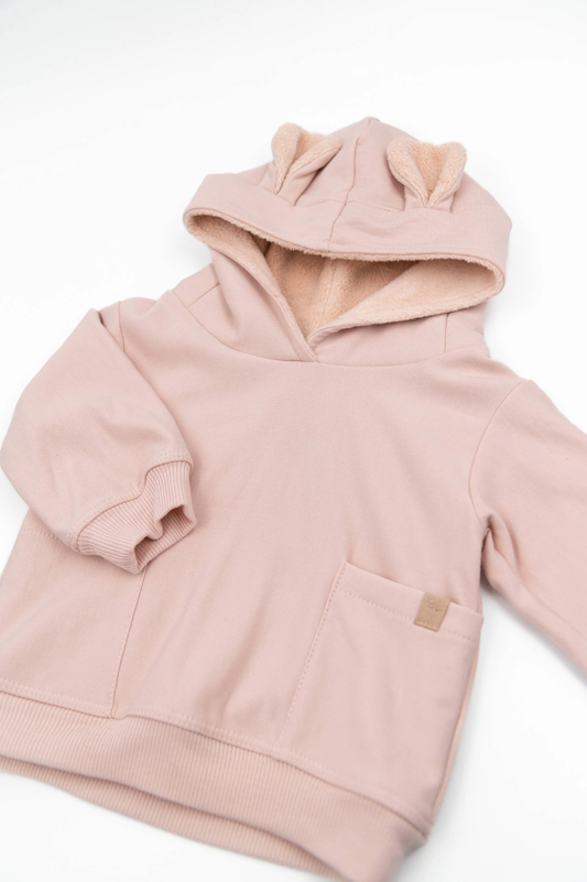 Maglia Hoodie con orecchie - Vintage Pink