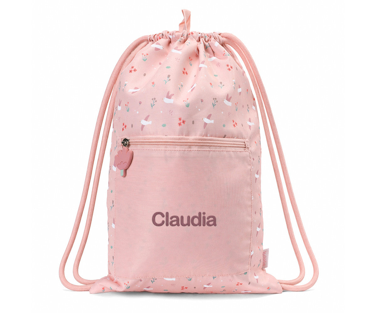 Sacca-Zaino Impermeabile Blossom Birds Personalizzabile