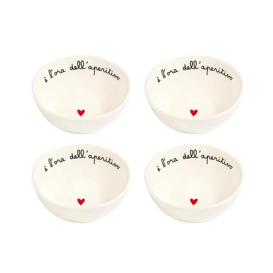 Set 4 coppette E' l'ora dell'aperitivo
