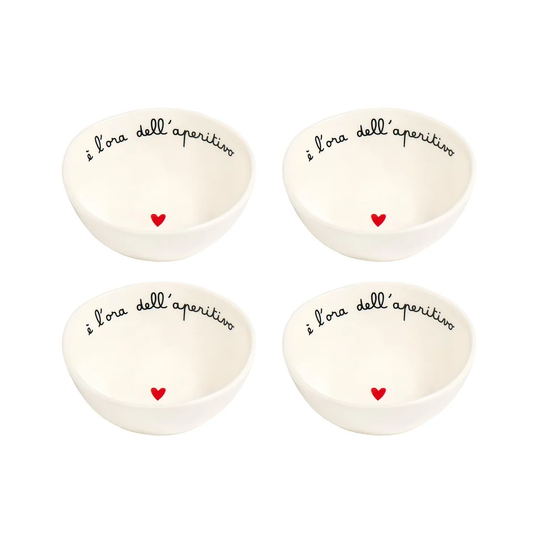 Set 4 coppette E' l'ora dell'aperitivo