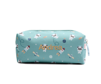 Astuccio Scuola Pandas in Space Personalizzabile