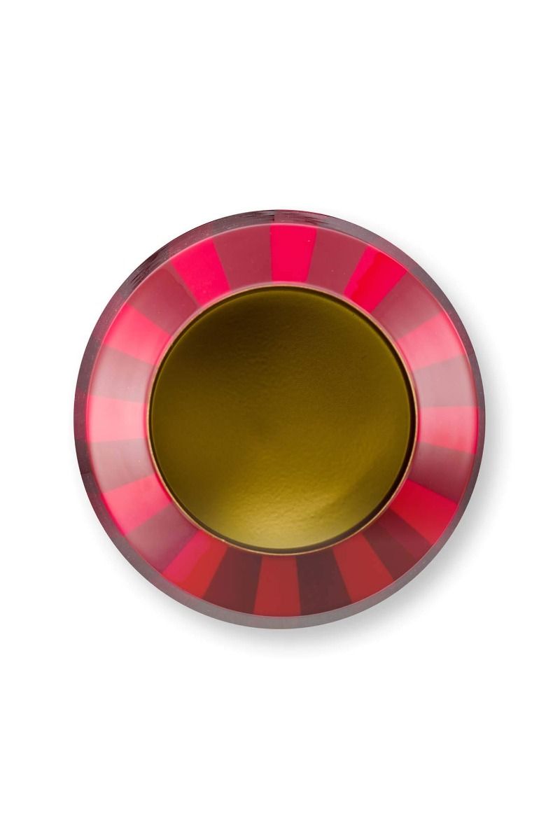 Vaso metal Stripes Dark Red