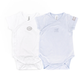 Confezione Body maniche corte- 2pc - Bianco e Azzurro