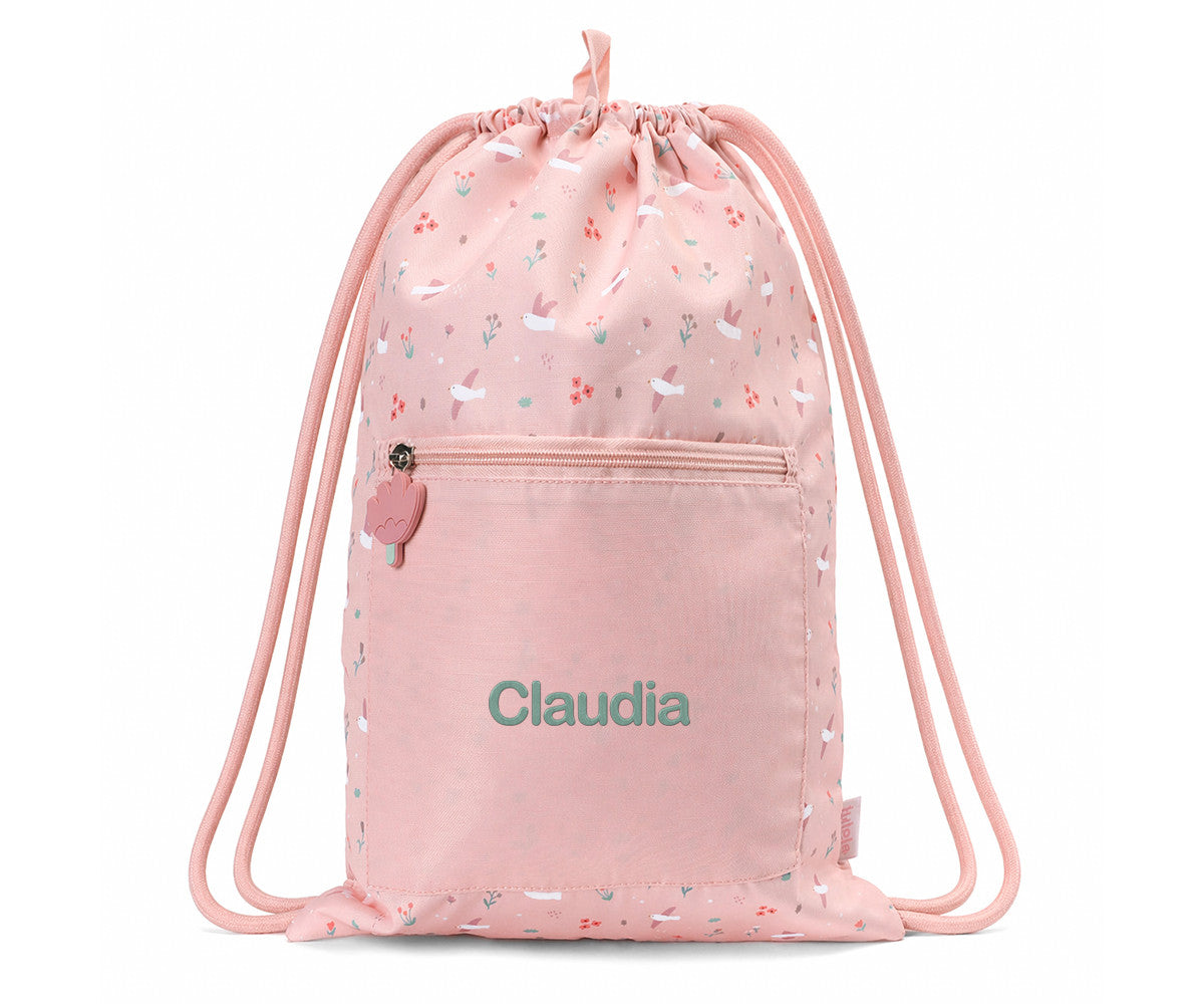 Sacca-Zaino Impermeabile Blossom Birds Personalizzabile