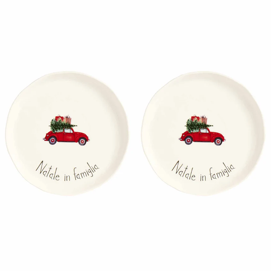 Set 2 Piatti dessert Natale in famiglia