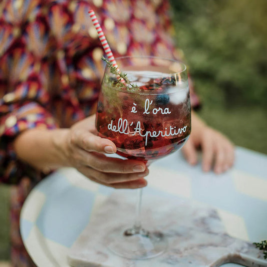Set 2 calici cocktail E' l'ora dell'aperitivo