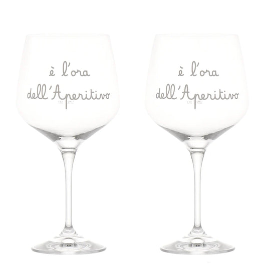 Set 2 calici cocktail E' l'ora dell'aperitivo