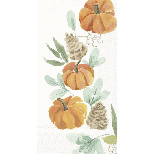 Tovaglioli in carta "Pumpkin Wreath Leaves" cream