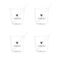 Set 4 bicchieri espresso Happy nero