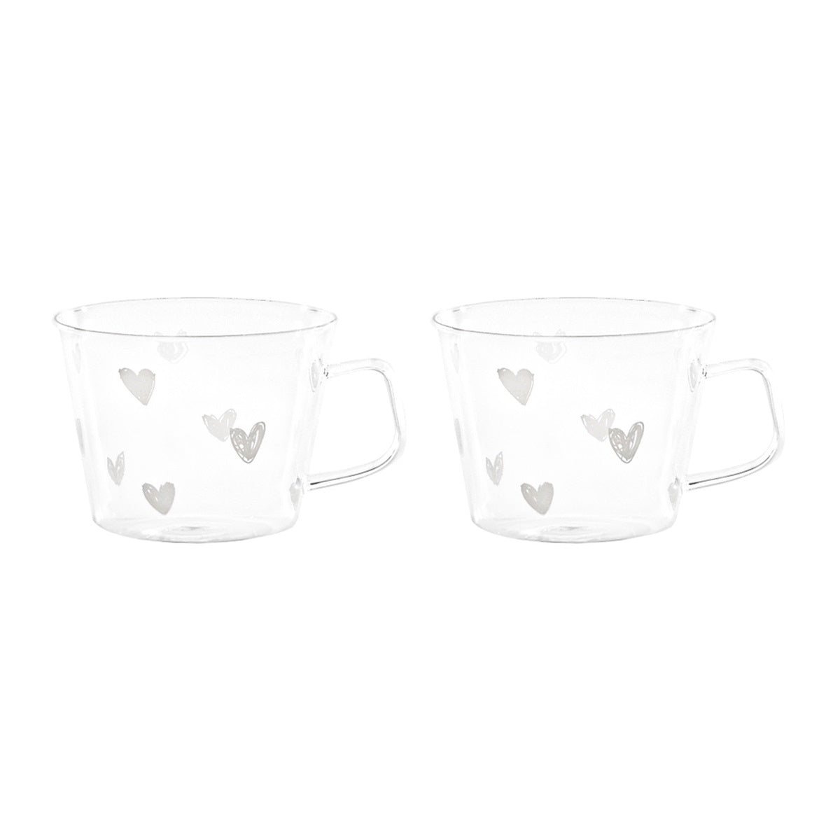 Set 2 tazze colazione Cuori