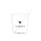Set 4 bicchieri espresso Happy nero
