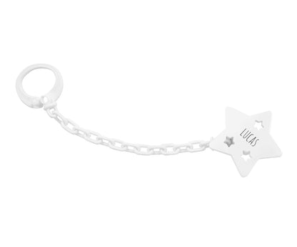 Porta Succhietto Stella Bianco personalizzabile