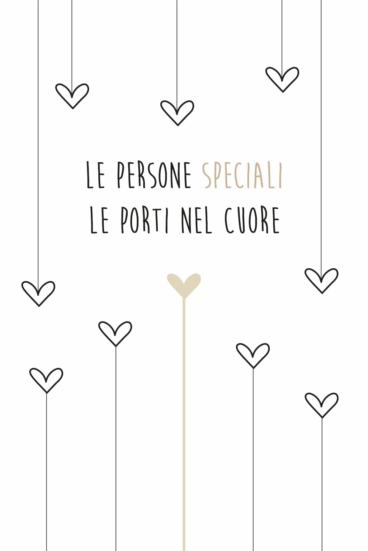 Cartolina Le persone speciali le porti nel cuore