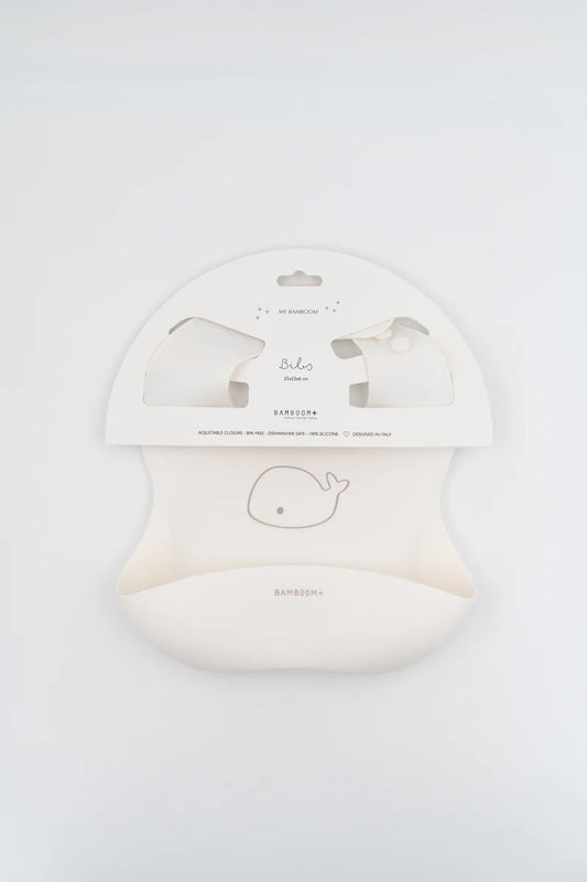 Bib in silicone bianco