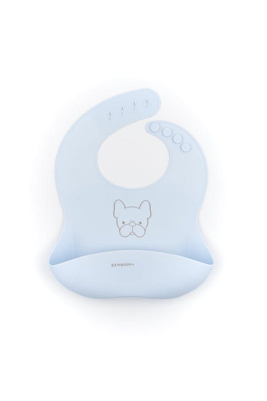 Bib in silicone azzurro