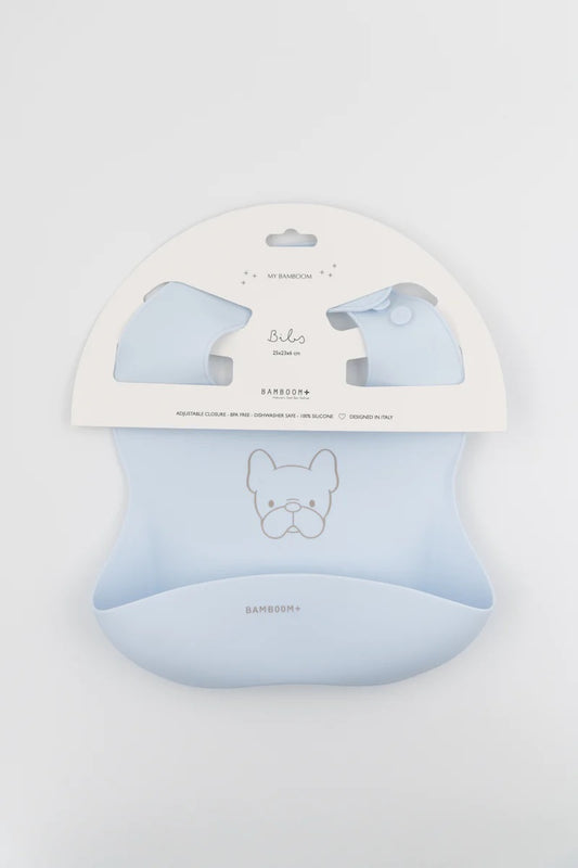 Bib in silicone azzurro